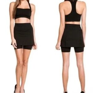 Spanx Bagel Buster Power Black Skort Size M MSRP $98